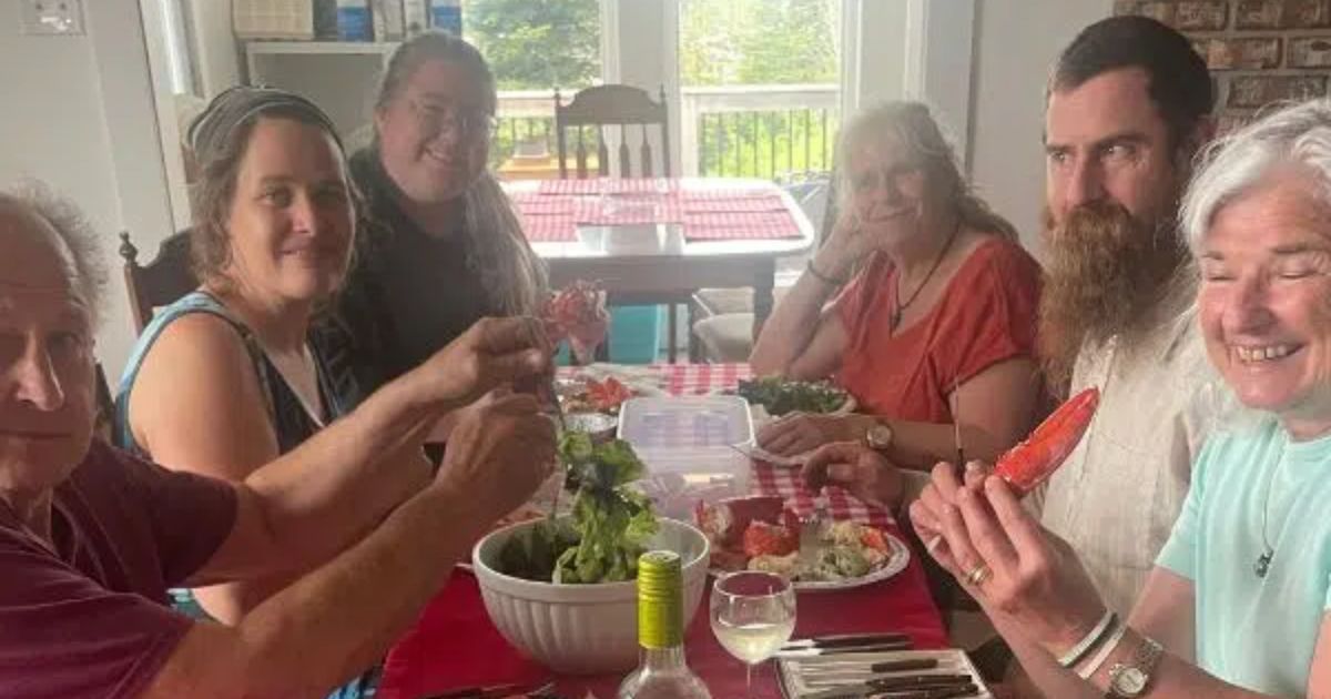 shared meal with killick ecovillage members